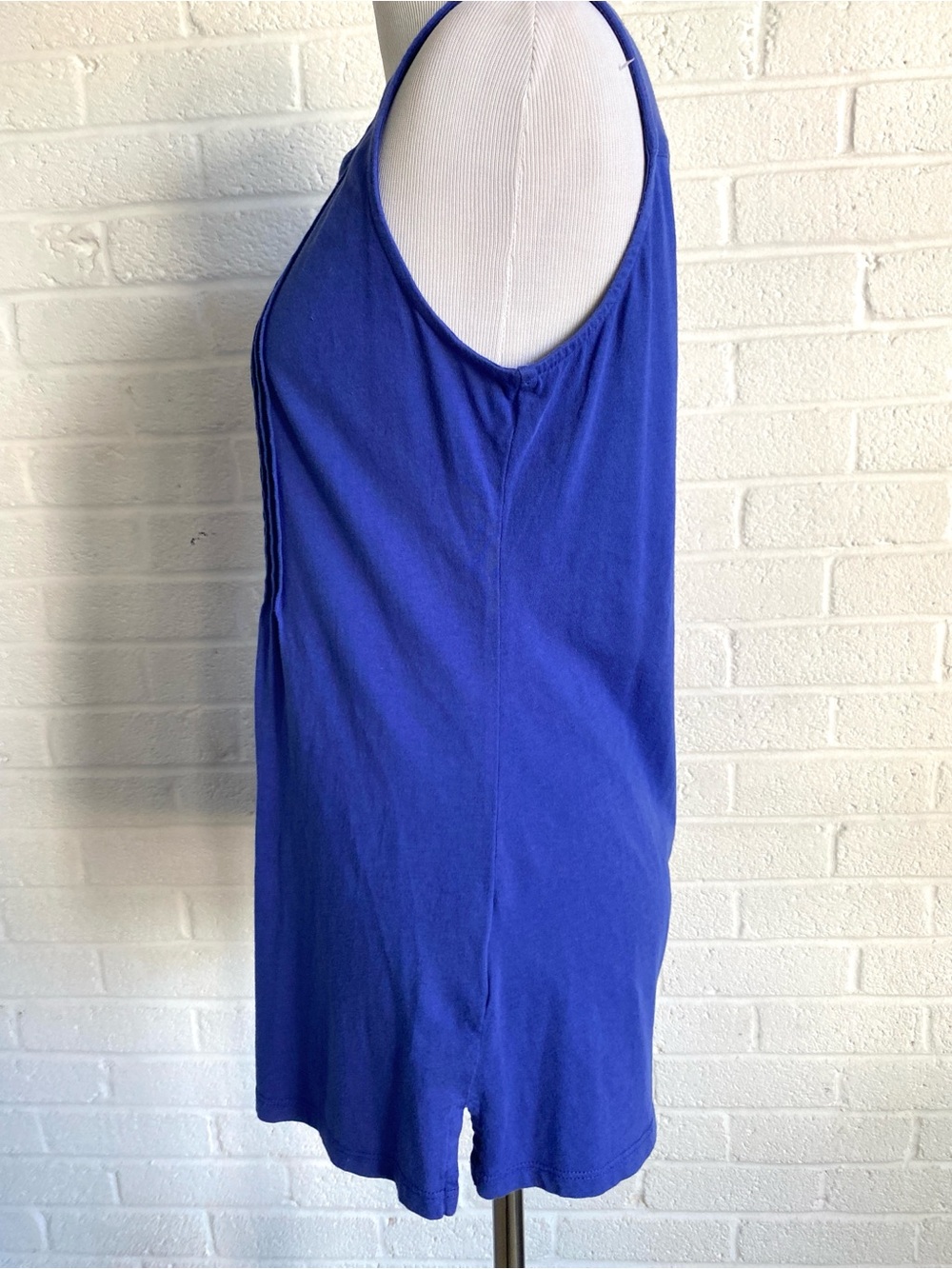 Lilly Pulitzer Sleeveless Pintuck Henley Top Tunic BlouseCobalt Blue Small Beach - Picture 8 of 12
